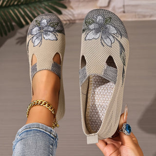 Arixa - Floral Embroidered Breathable Comfort Shoes