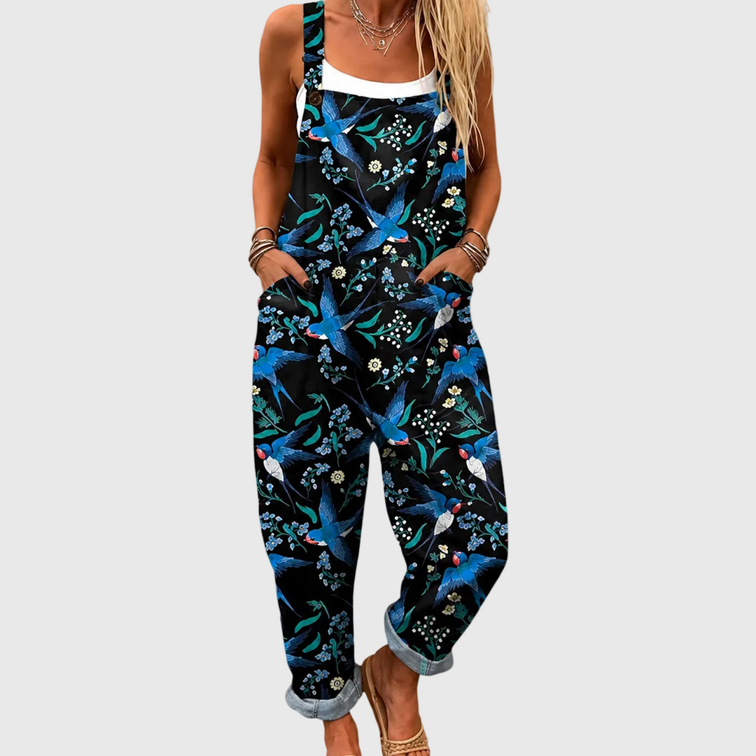 Cozy Printed Overalls