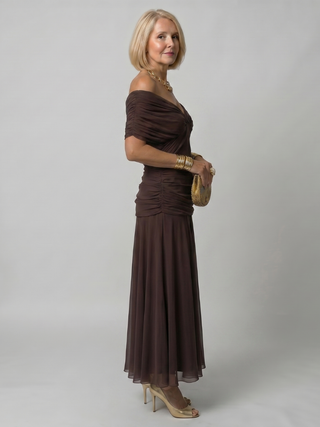 Calen™ Off Shoulder Flow Midi Dress