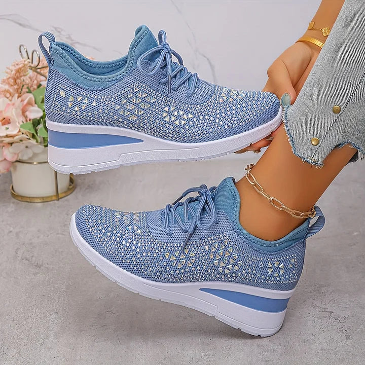 Giselle – Rhinestone-Embellished Orthopedic Sneakers