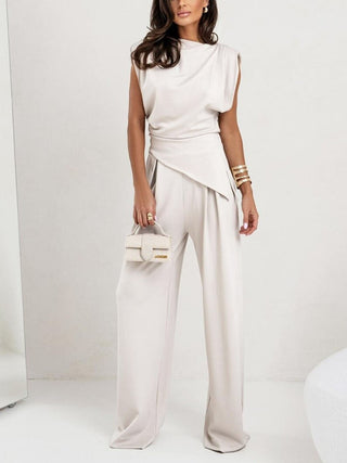 Faylira - Elegant sleeveless top and pants set