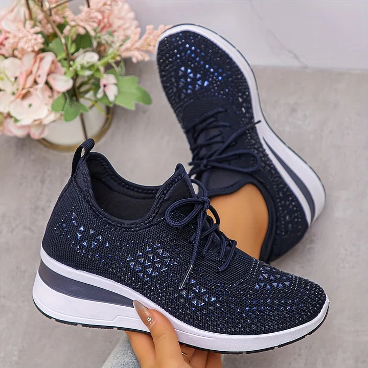 Giselle – Rhinestone-Embellished Orthopedic Sneakers