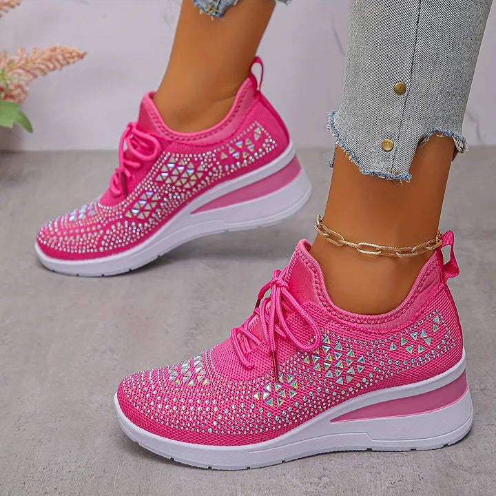 Giselle – Rhinestone-Embellished Orthopedic Sneakers
