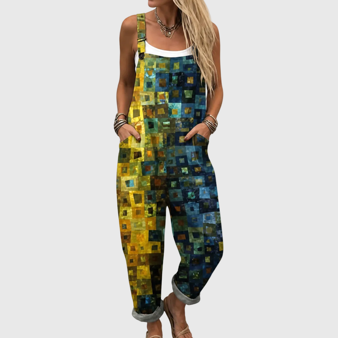 Cozy Printed Overalls