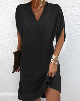 Crystal | Elegant dress with solid split sleeves