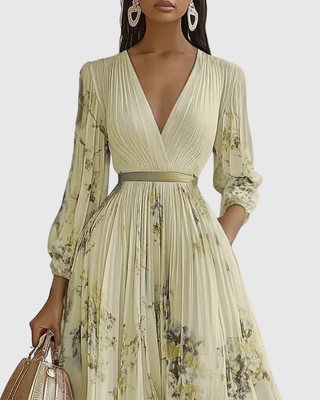 Rivella - Elegant Pleated Maxi Dress