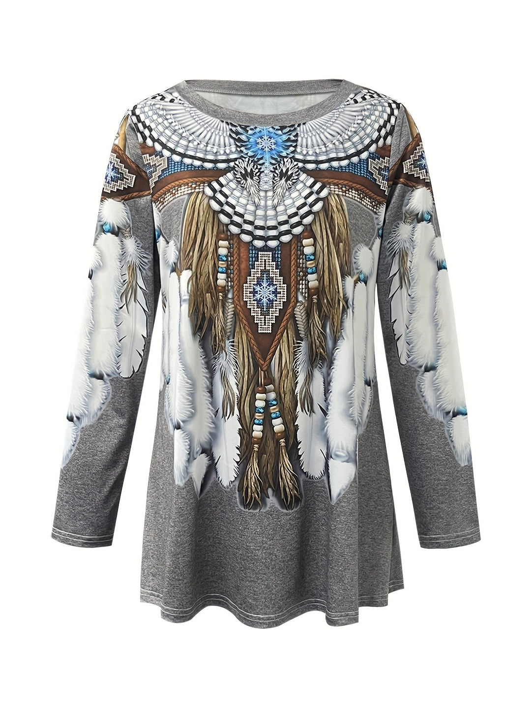 Joelene - Retro Ethnic Long Sleeve Tee