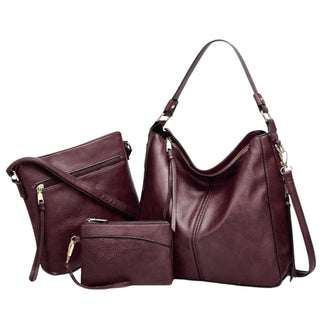 Victoria | Luxury Leather 3-Piece Bag Set