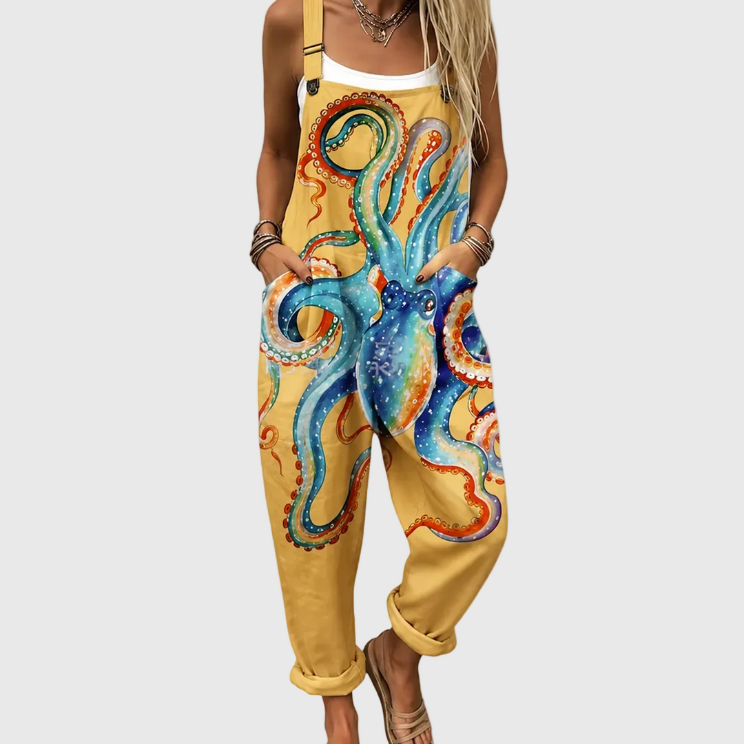 Cozy Graphic Overalls