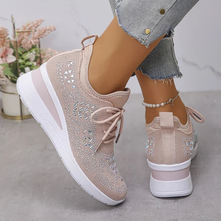 Giselle – Rhinestone-Embellished Orthopedic Sneakers