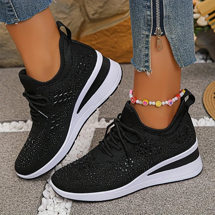 Giselle – Rhinestone-Embellished Orthopedic Sneakers