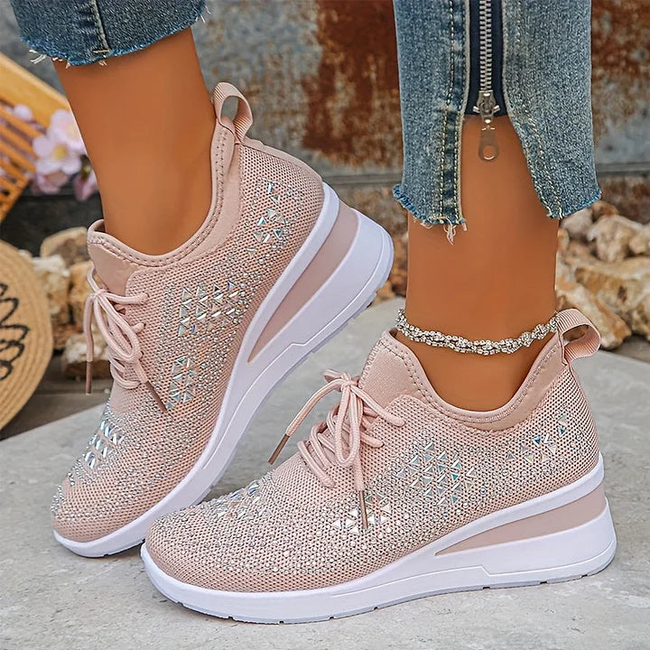 Giselle – Rhinestone-Embellished Orthopedic Sneakers