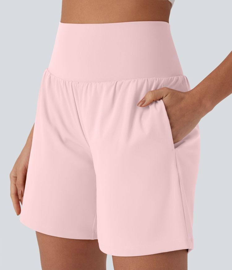 SoftlyZero™ Airy Super High Waisted 2-in-1 InstantCool Yoga Shorts 7" with Pockets