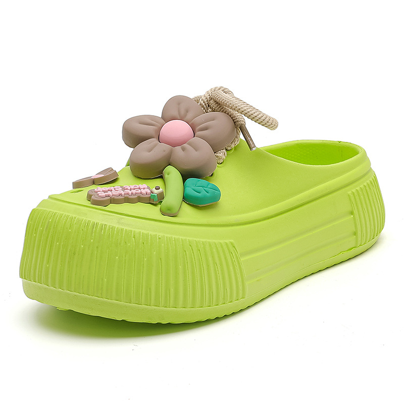Auralie - Floral-Embellished Breathable Slippers