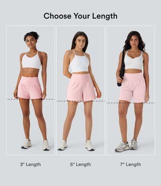 SoftlyZero™ Airy Super High Waisted 2-in-1 InstantCool Yoga Shorts 7" with Pockets