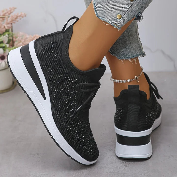 Giselle – Rhinestone-Embellished Orthopedic Sneakers