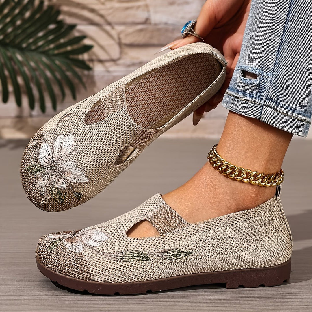 Arixa - Floral Embroidered Breathable Comfort Shoes