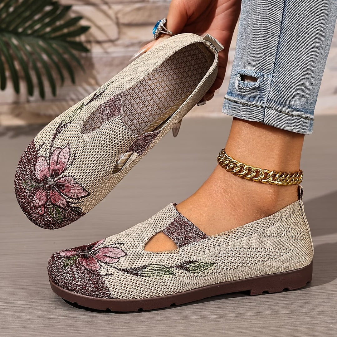Arixa - Floral Embroidered Breathable Comfort Shoes