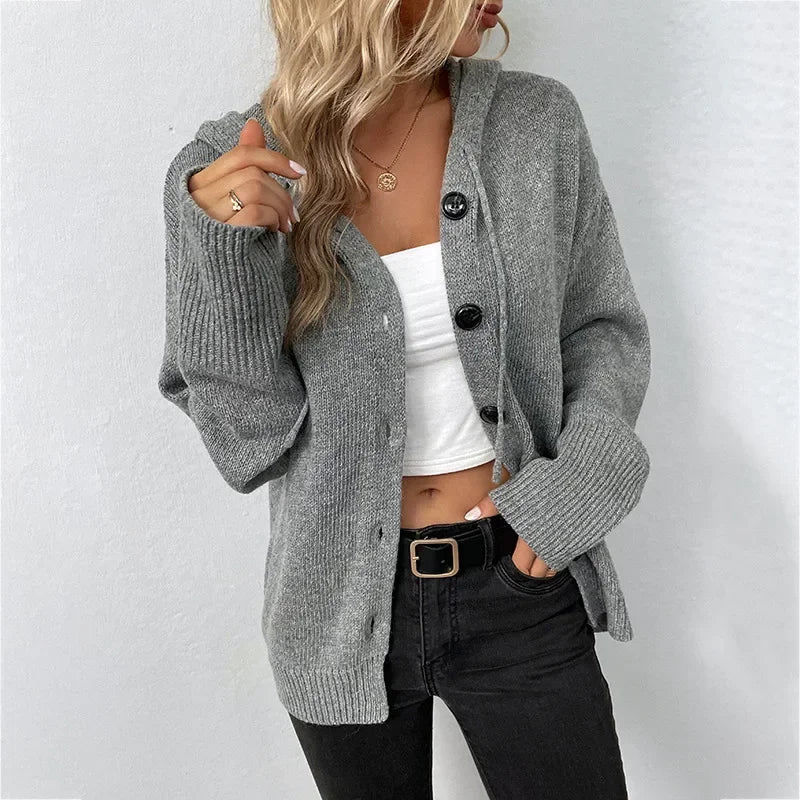 Briallen™ | Elegant Hooded Cardigan