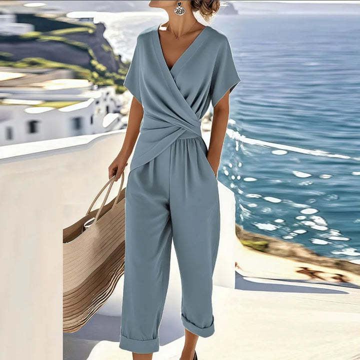 Liorine - Chic Draped Two-Piece Set for Women