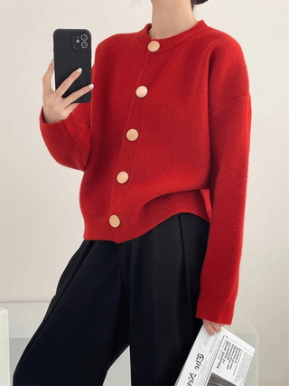 Tahlia™ | Minimal Button Cardigan