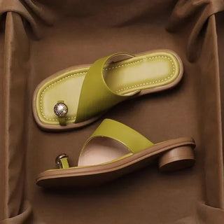 Maeve - Leather Slides