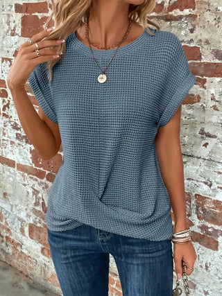 Clarissa - Chic Round Neck Blouse