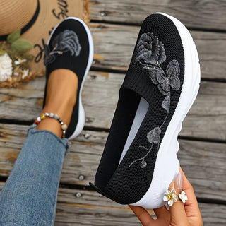 Carolyn - Butterfly Embroidered Loafers
