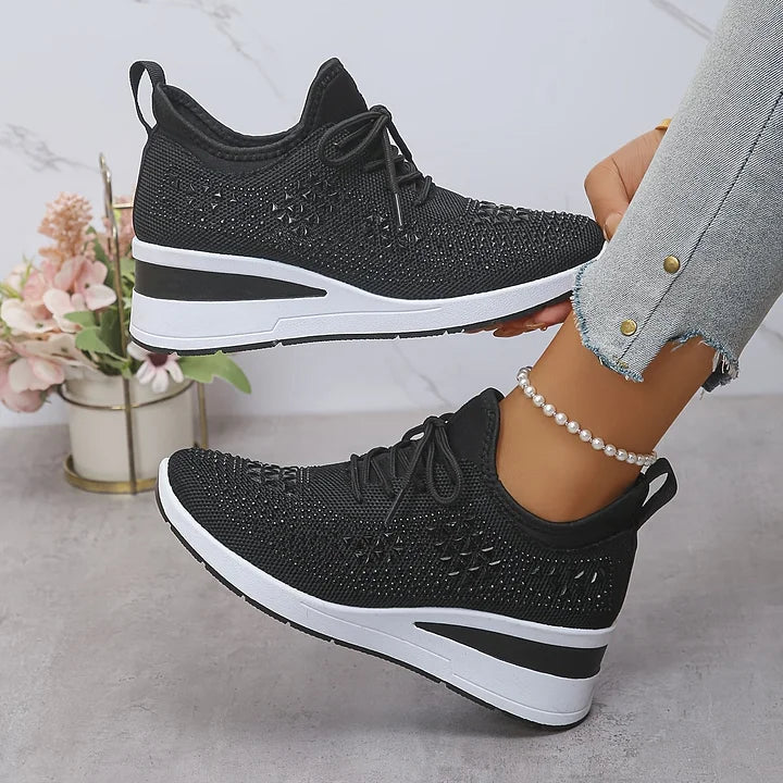 Giselle – Rhinestone-Embellished Orthopedic Sneakers