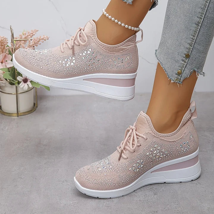 Giselle – Rhinestone-Embellished Orthopedic Sneakers