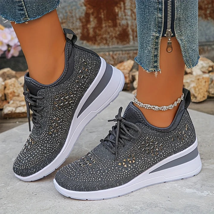 Giselle – Rhinestone-Embellished Orthopedic Sneakers