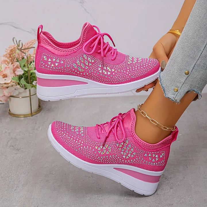 Giselle – Rhinestone-Embellished Orthopedic Sneakers