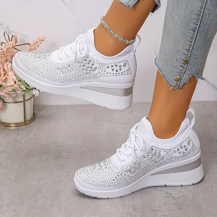 Giselle – Rhinestone-Embellished Orthopedic Sneakers