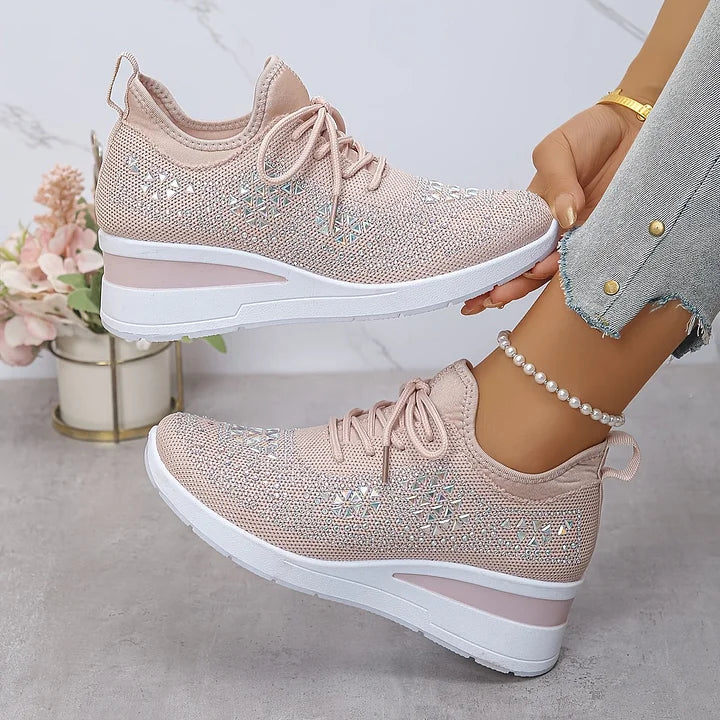 Giselle – Rhinestone-Embellished Orthopedic Sneakers
