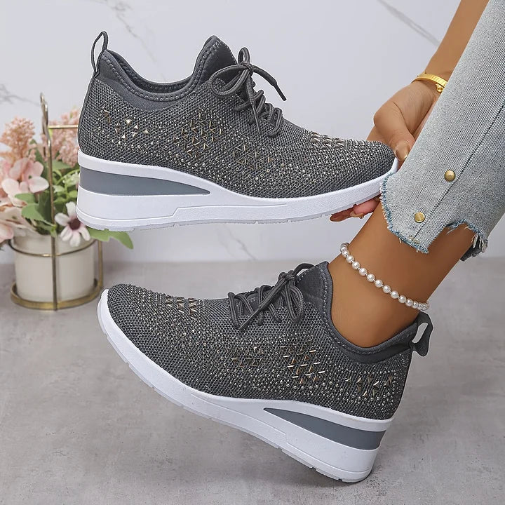 Giselle – Rhinestone-Embellished Orthopedic Sneakers