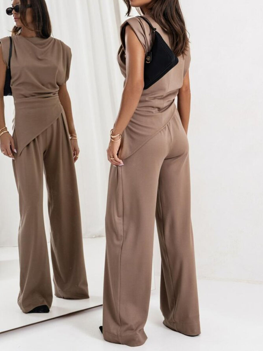 Faylira - Elegant sleeveless top and pants set