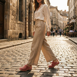 Patricia - Bow Hollow Out Flat Mules