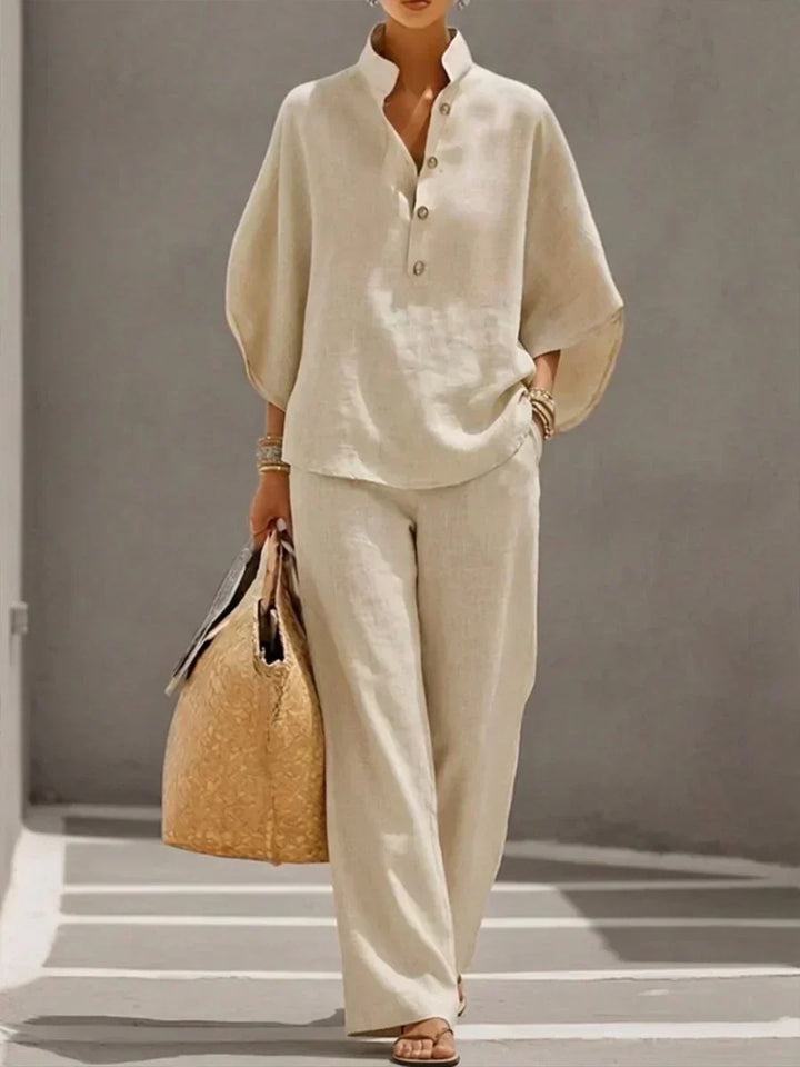 Maribel | Ensemble à manches chauve-souris et pantalon large