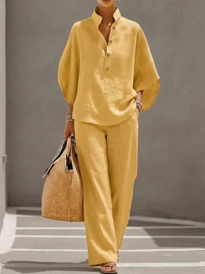Maribel | Ensemble à manches chauve-souris et pantalon large