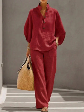 Maribel | Ensemble à manches chauve-souris et pantalon large