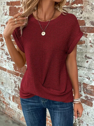 Clarissa - Chic Round Neck Blouse
