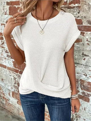 Clarissa - Chic Round Neck Blouse