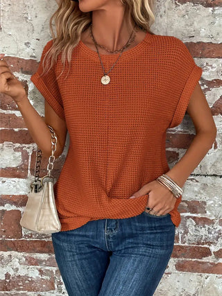 Clarissa - Chic Round Neck Blouse