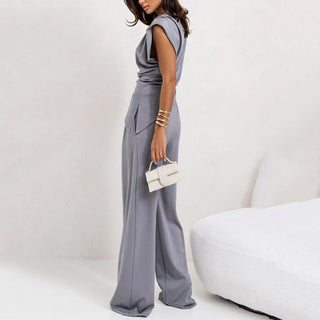 Alya - Elegant Solid Two-Piece Set for Women