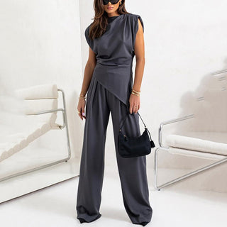 Alya - Elegant Solid Two-Piece Set for Women
