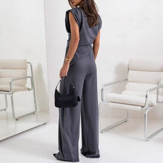 Alya - Elegant Solid Two-Piece Set for Women