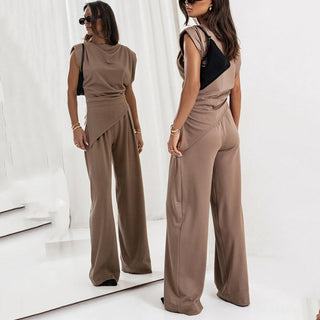 Alya - Elegant Solid Two-Piece Set for Women