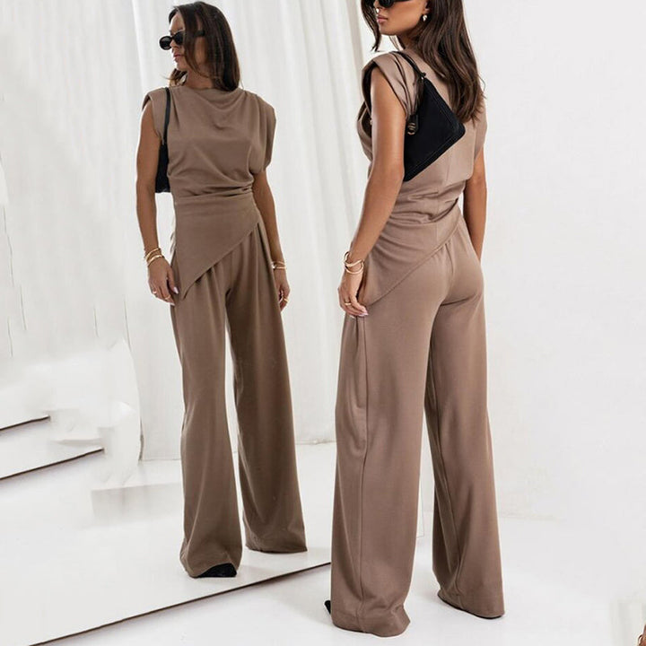 Alya - Elegant Solid Two-Piece Set for Women