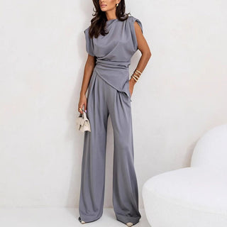 Alya - Elegant Solid Two-Piece Set for Women