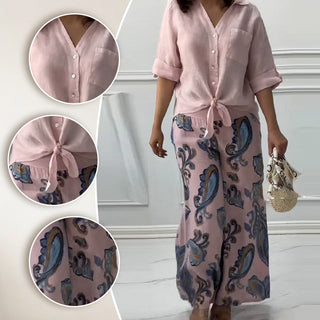 Penelope - Two-Piece Set Cardigan and High-Waisted Pants